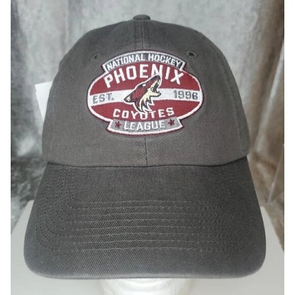 Vintage Phoenix Coyotes Hat NHL Gray strapback dad hat cap NOS Old Time Hockey - Picture 1 of 11